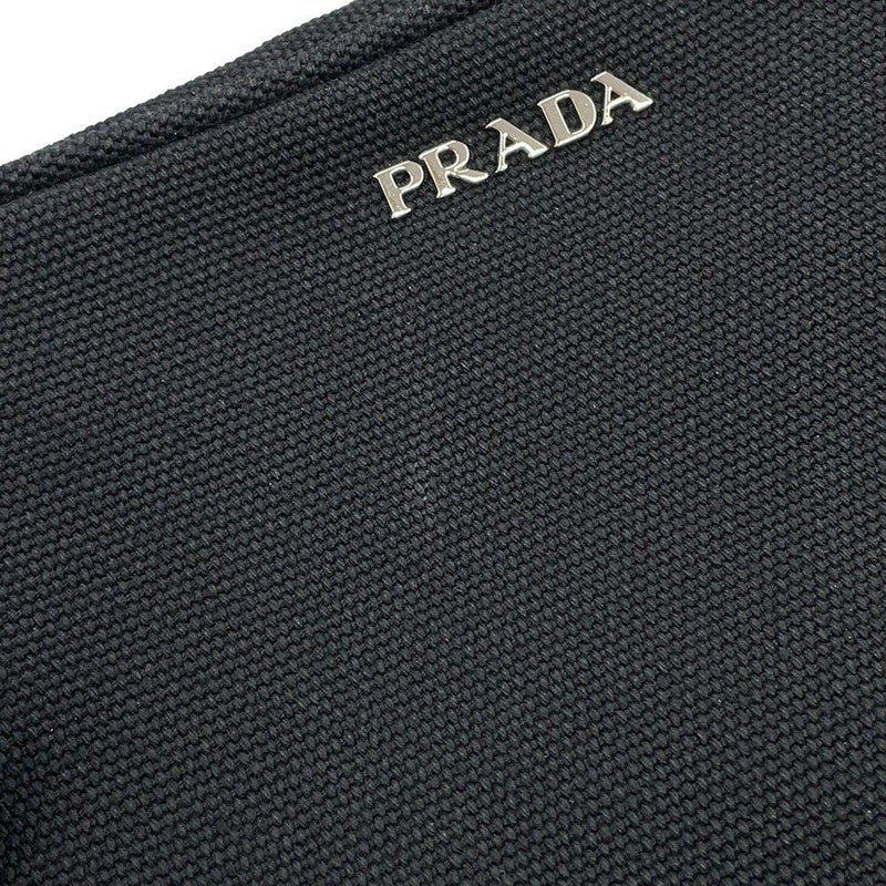 プラダ トートバッグ カナパ CANAPA パンチング キャンバス 1BG439 PRADA 2way 黒