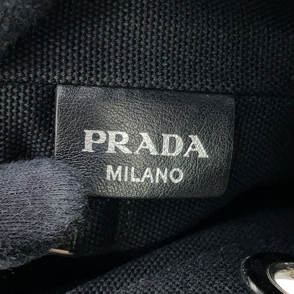 プラダ トートバッグ カナパ CANAPA パンチング キャンバス 1BG439 PRADA 2way 黒