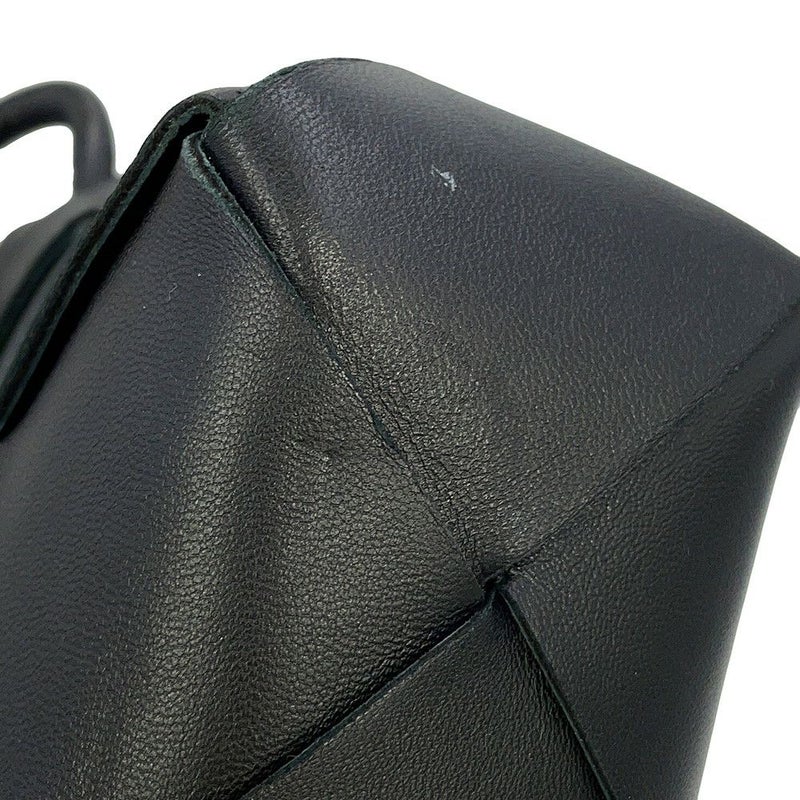 ボッテガヴェネタ ショルダーバッグ イントレチャート スモール カセット ラムスキン 709417 BOTTEGA VENETA 黒