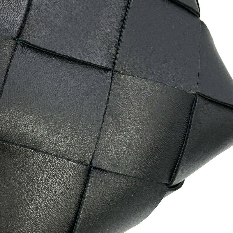 ボッテガヴェネタ ショルダーバッグ イントレチャート スモール カセット ラムスキン 709417 BOTTEGA VENETA 黒