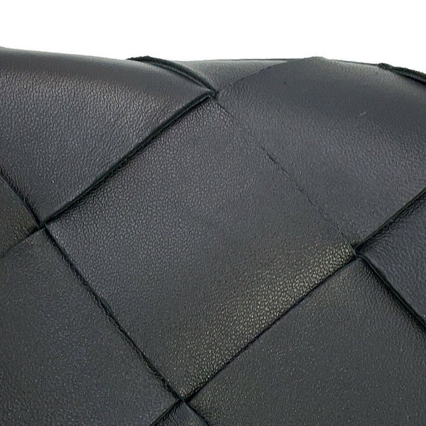 ボッテガヴェネタ ショルダーバッグ イントレチャート スモール カセット ラムスキン 709417 BOTTEGA VENETA 黒