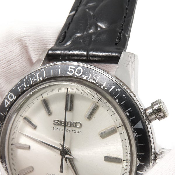 セイコー ワンプッシュ クロノグラフ ヴィンテージ 5719-8980 SEIKO 腕時計 ウォッチ シルバー文字盤