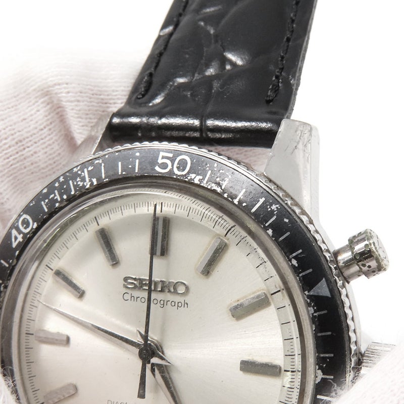 セイコー ワンプッシュ クロノグラフ ヴィンテージ 5719-8980 SEIKO 腕時計 ウォッチ シルバー文字盤