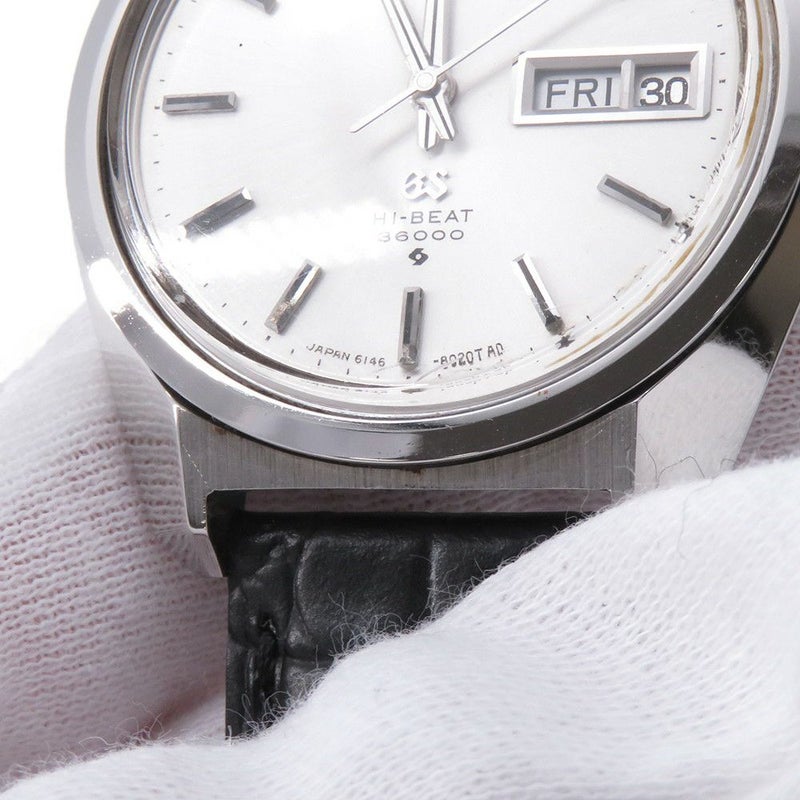 セイコー グランドセイコー ハイビート 36000 デイデイト 6146-8000 SEIKO 腕時計 シルバー文字盤