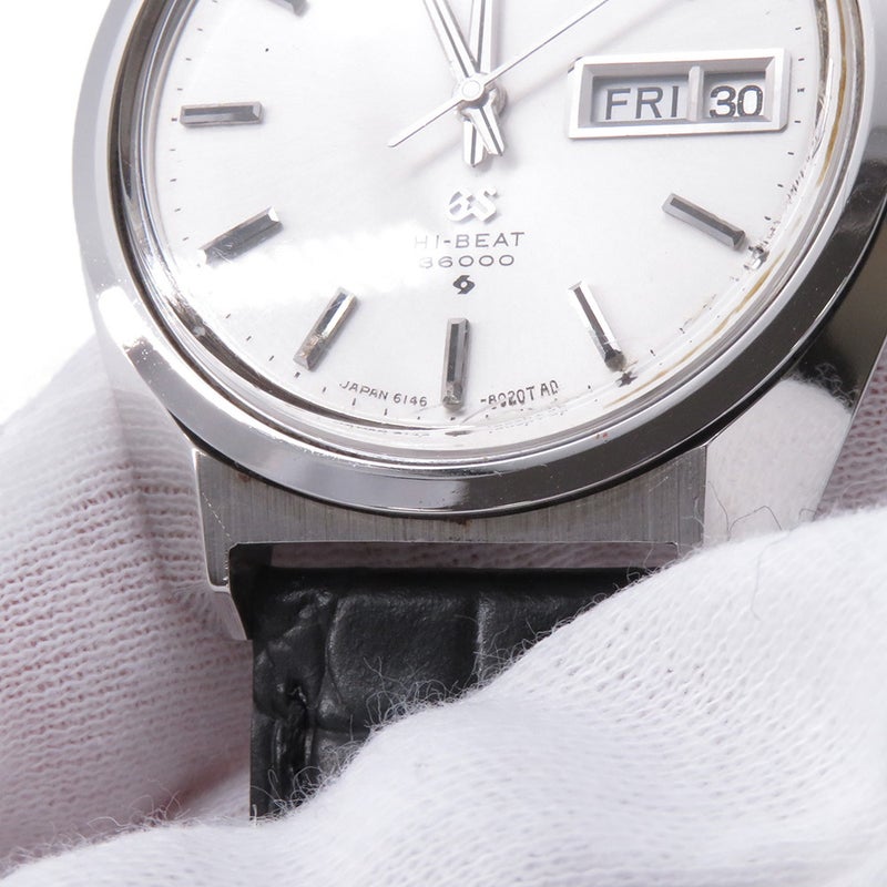 セイコー グランドセイコー ハイビート 36000 デイデイト 6146-8000 SEIKO 腕時計 シルバー文字盤
