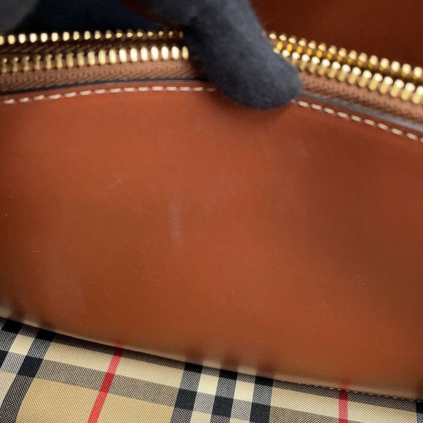 バーバリー ハンドバッグ ヴィンテージチェック ベイビータイトル ダブルハンドル 8025266 BURBERRY 2way 黒