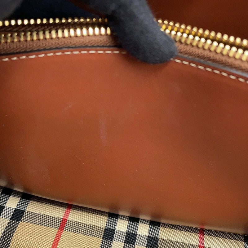 バーバリー ハンドバッグ ヴィンテージチェック ベイビータイトル ダブルハンドル 8025266 BURBERRY 2way 黒