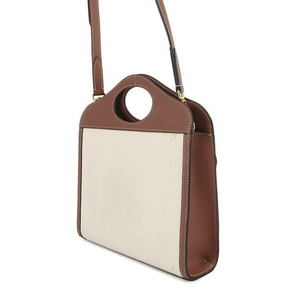 バーバリー ハンドバッグ ミニ ポケットバッグ キャンバス レザー 8031746 BURBERRY 2way