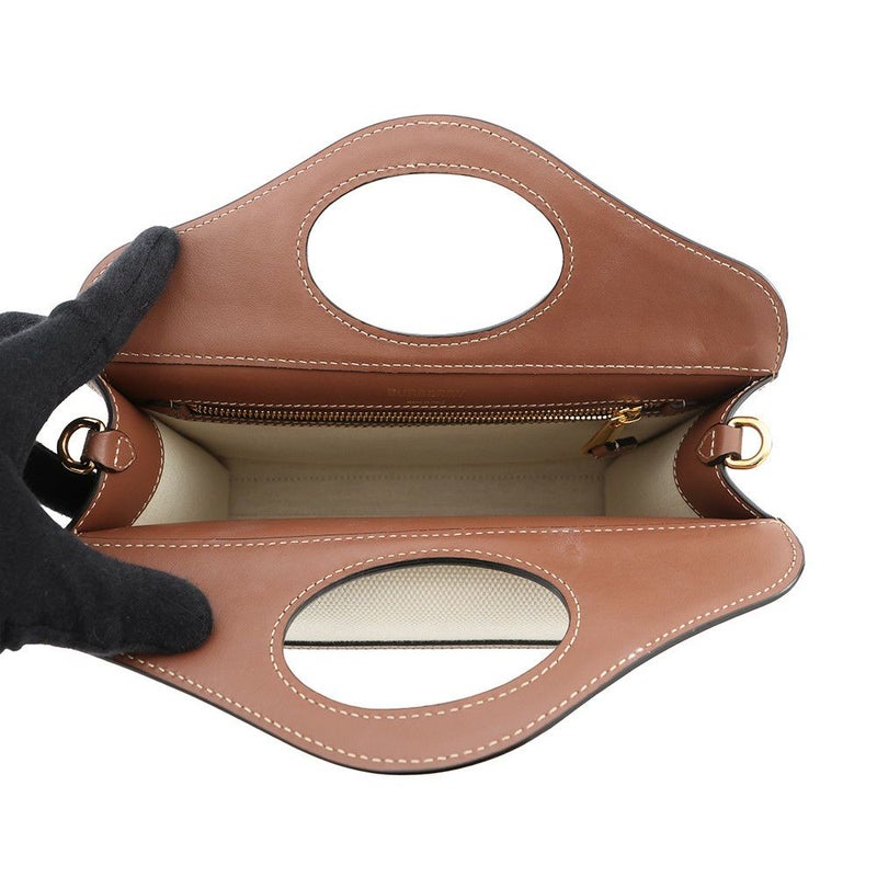 バーバリー ハンドバッグ ミニ ポケットバッグ キャンバス レザー 8031746 BURBERRY 2way