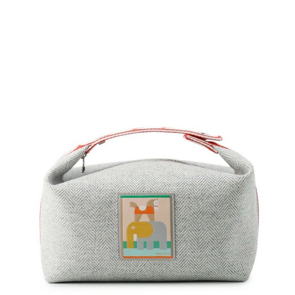 エルメス バッグ ブリッド・ア・ブラック GM アニモー・ブロック ウール トワルシェブロン/シルバー金具