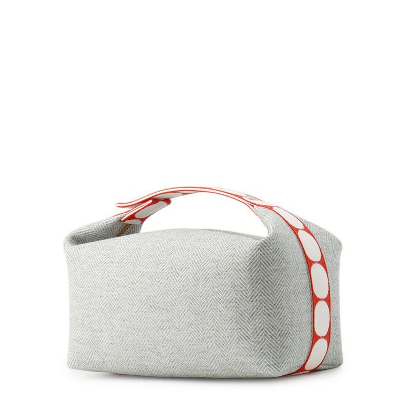 エルメス バッグ ブリッド・ア・ブラック GM アニモー・ブロック ウール トワルシェブロン/シルバー金具