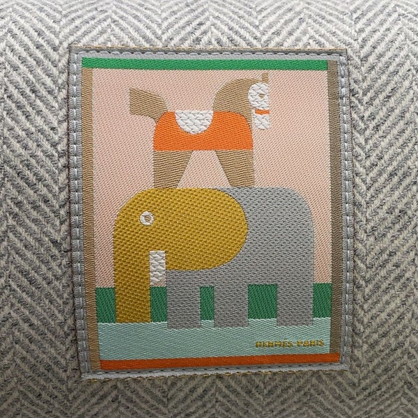 エルメス バッグ ブリッド・ア・ブラック GM アニモー・ブロック ウール トワルシェブロン/シルバー金具