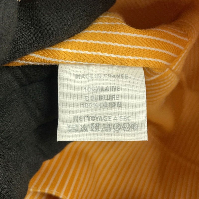 エルメス バッグ ブリッド・ア・ブラック GM アニモー・ブロック ウール トワルシェブロン/シルバー金具