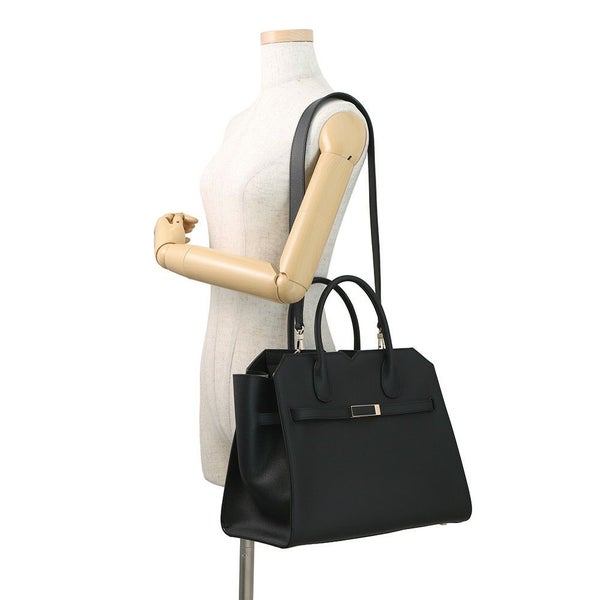 ヴァレクストラ ハンドバッグ 2ハンドル ミラノバッグ ミディアム WBMI0007010LOC99NN Valextra 2way 黒