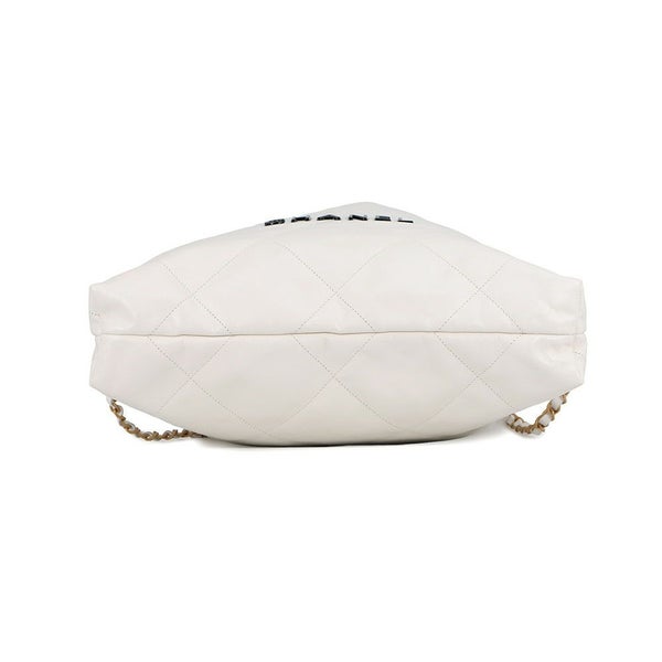 シャネル リュック シャネル22 ラージ レザー AS3313 CHANEL バックパック バッグ 白