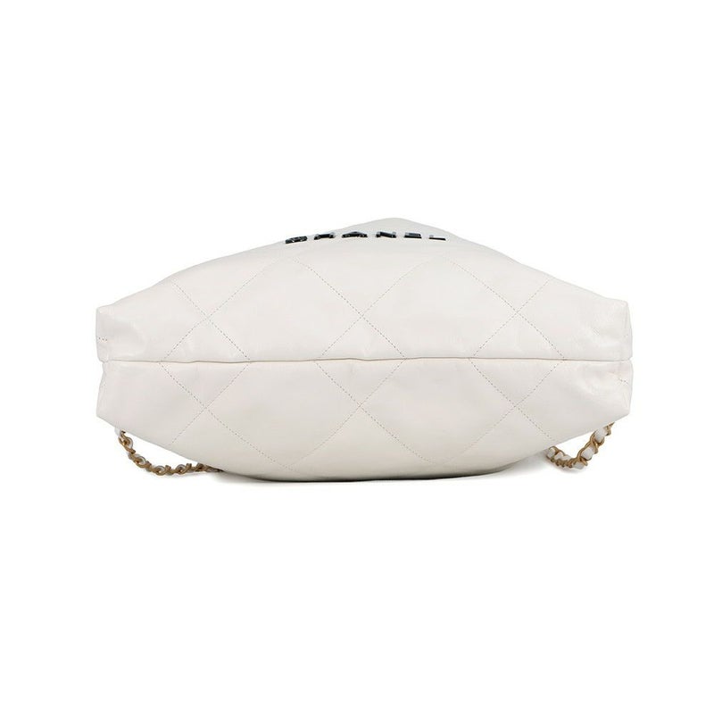 シャネル リュック シャネル22 ラージ レザー AS3313 CHANEL バックパック バッグ 白