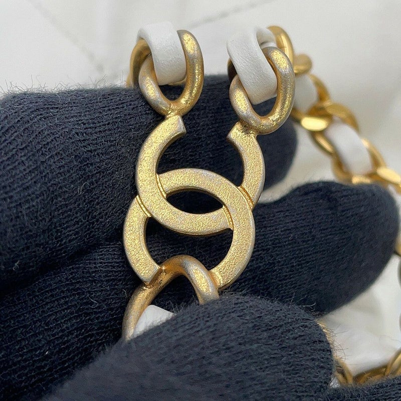 シャネル リュック シャネル22 ラージ レザー AS3313 CHANEL バックパック バッグ 白