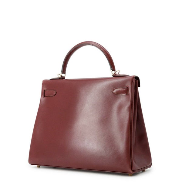 エルメス ハンドバッグ ケリー32 内縫いルージュアッシュ/ゴールド金具 ボックスカーフ □E刻印 ２wayショルダー