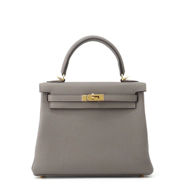 エルメス ハンドバッグ ケリー25 内縫い エタン/ゴールド金具 トゴ K刻印 ２wayショルダー