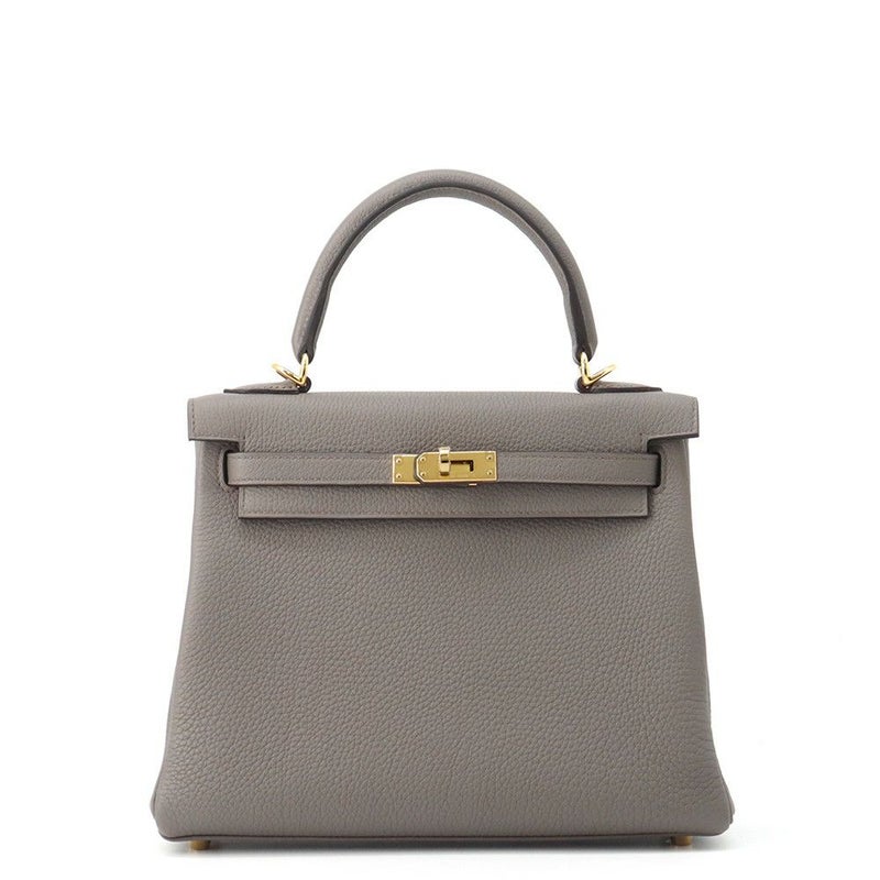 エルメス ハンドバッグ ケリー25 内縫い エタン/ゴールド金具 トゴ K刻印 ２wayショルダー