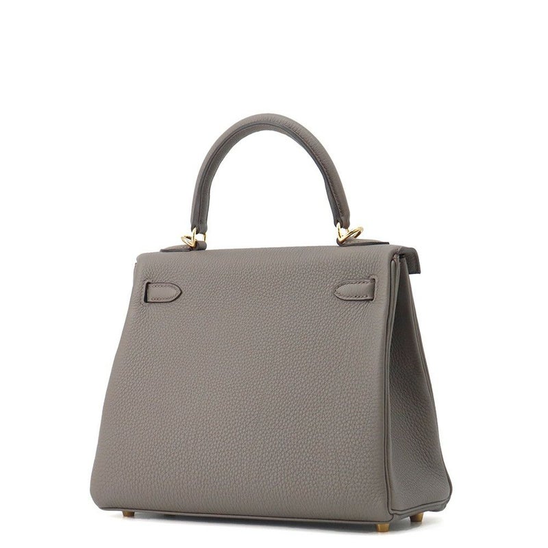 エルメス ハンドバッグ ケリー25 内縫い エタン/ゴールド金具 トゴ K刻印 ２wayショルダー