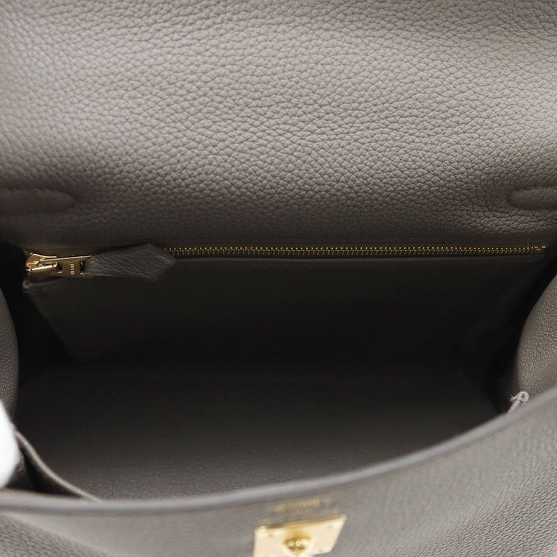 エルメス ハンドバッグ ケリー25 内縫い エタン/ゴールド金具 トゴ K刻印 ２wayショルダー