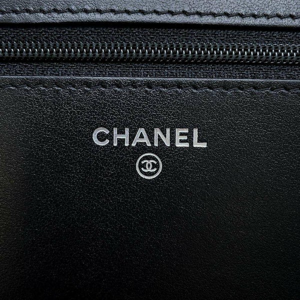 シャネル チェーンウォレット ボーイシャネル マトラッセ ココマーク キャビアスキン AP1117 CHANEL 黒