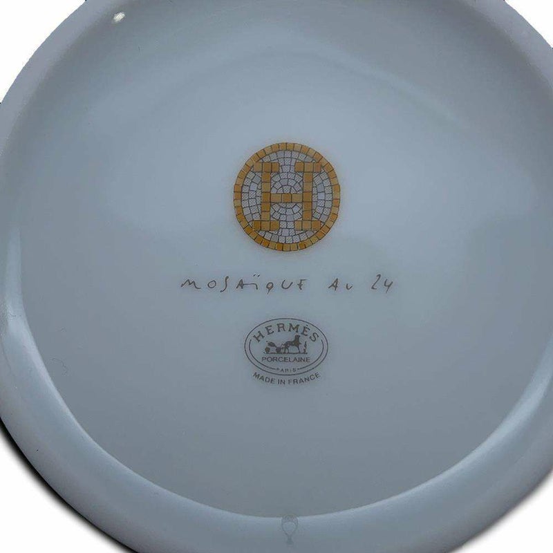 エルメス ティーカップ・ソーサー モザイク ヴァンキャトル 2客セット 160ml HERMES 食器 ギフト ポーセリン 白