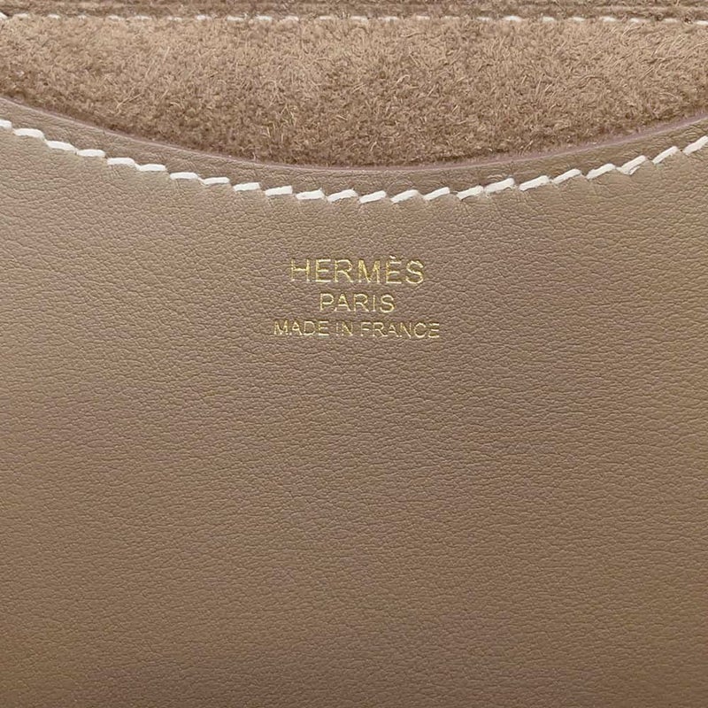 エルメス トートバッグ インザループ 18 エトゥープ/ゴールド金具 トリヨンクレマンス/スイフト W刻印