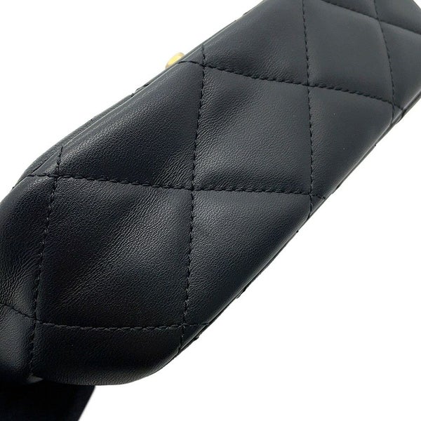 シャネル チェーンショルダーバッグ ミニマトラッセ フェイクパール ラムスキン AS2855 CHANEL バッグ 2ｗay 黒