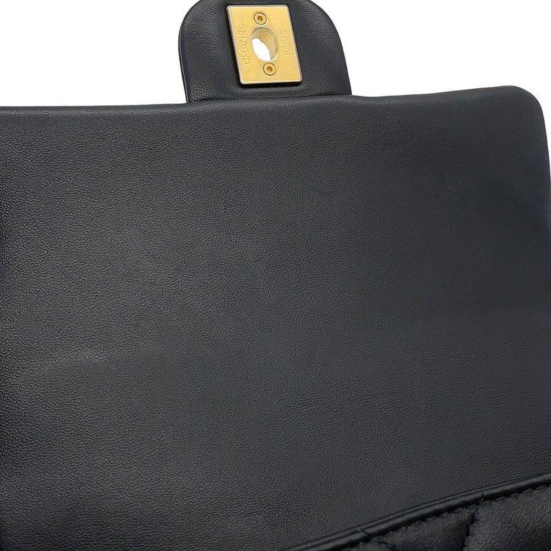 シャネル チェーンショルダーバッグ ミニマトラッセ フェイクパール ラムスキン AS2855 CHANEL バッグ 2ｗay 黒
