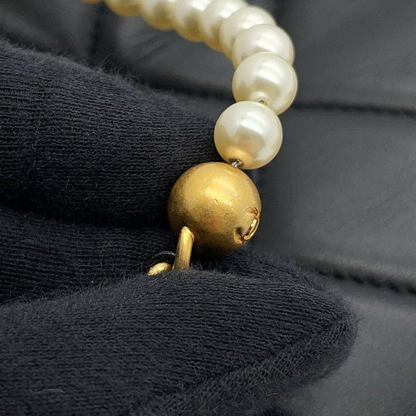 シャネル チェーンショルダーバッグ ミニマトラッセ フェイクパール ラムスキン AS2855 CHANEL バッグ 2ｗay 黒