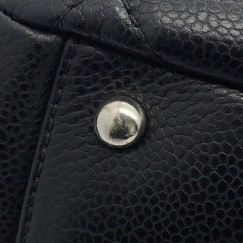 シャネル トートバッグ マトラッセ ココマーク ダブルチェーン キャビアスキン A67294 CHANEL ショルダーバッグ 黒
