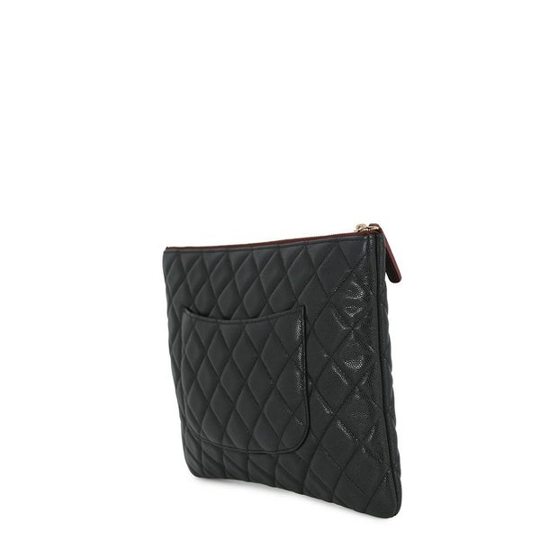 シャネル クラッチバッグ マトラッセ ココマーク キャビアスキン A82545 CHANEL 黒