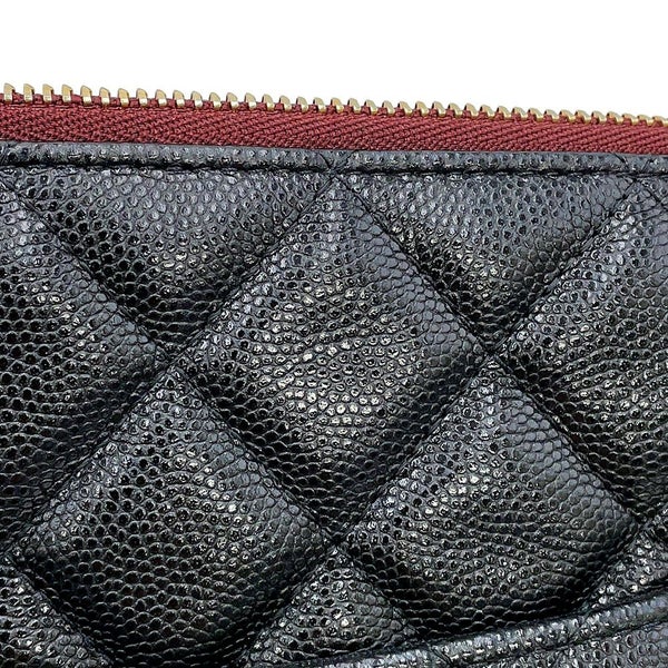 シャネル クラッチバッグ マトラッセ ココマーク キャビアスキン A82545 CHANEL 黒