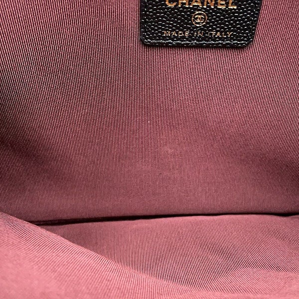 シャネル クラッチバッグ マトラッセ ココマーク キャビアスキン A82545 CHANEL 黒