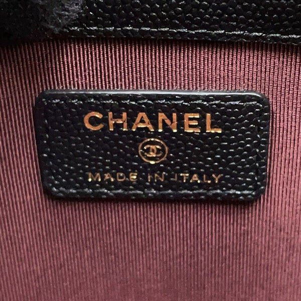シャネル クラッチバッグ マトラッセ ココマーク キャビアスキン A82545 CHANEL 黒