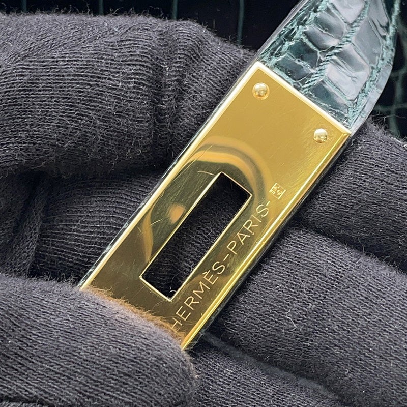 エルメス ハンドバッグ ケリー28 外縫い ヴェールシプレ/ゴールド金具 ポロサスマット B刻印 ２wayショルダー