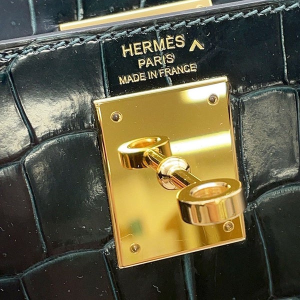 エルメス ハンドバッグ ケリー28 外縫い ヴェールシプレ/ゴールド金具 ポロサスマット B刻印 ２wayショルダー
