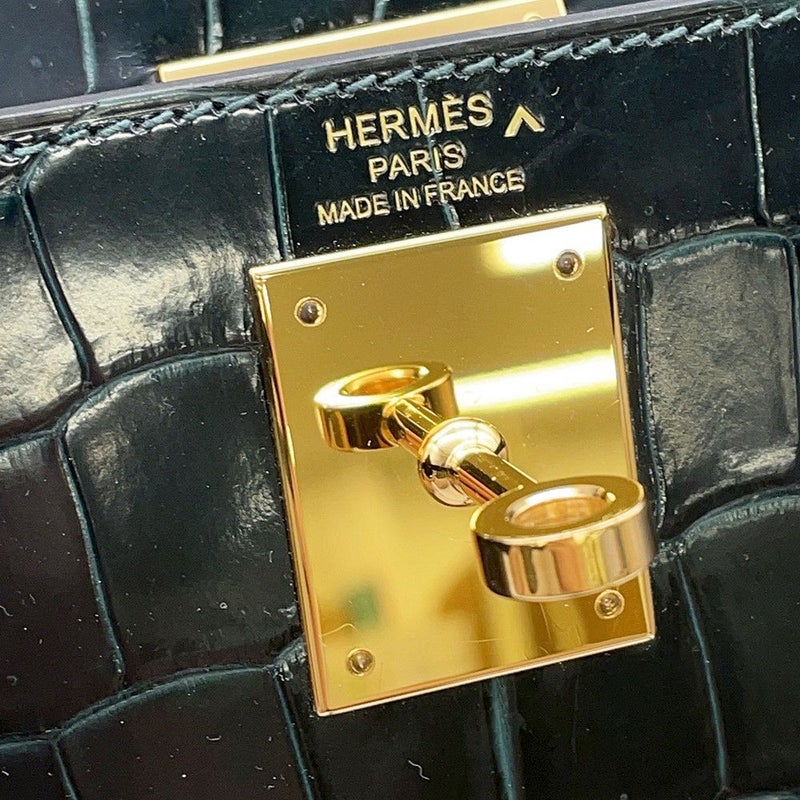 エルメス ハンドバッグ ケリー28 外縫い ヴェールシプレ/ゴールド金具 ポロサスマット B刻印 ２wayショルダー