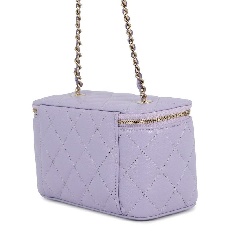 シャネル チェーンショルダーバッグ バニティケース ココマーク マトラッセ キャビアスキン AP1341 CHANEL バッグ