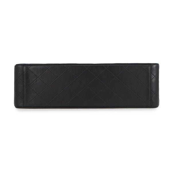 シャネル チェーンショルダーバッグ デカマトラッセ ココマーク シングルフラップ ラムスキン A01094 CHANEL 黒