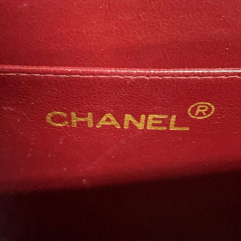 シャネル チェーンショルダーバッグ デカマトラッセ ココマーク シングルフラップ ラムスキン A01094 CHANEL 黒