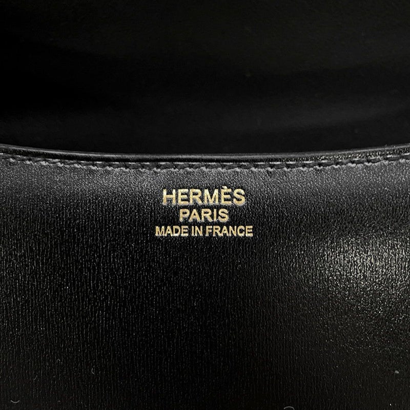 エルメス ショルダーバッグ コンスタンス24 ミロワール ブラック/ゴールド金具 ボックスカーフ B刻印 黒