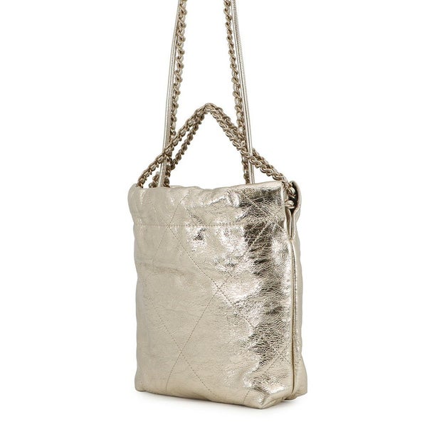 シャネル ハンドバッグ CHANEL 22 ミニ ココマーク メタリックカーフレザー AS3980 CHANEL 2way