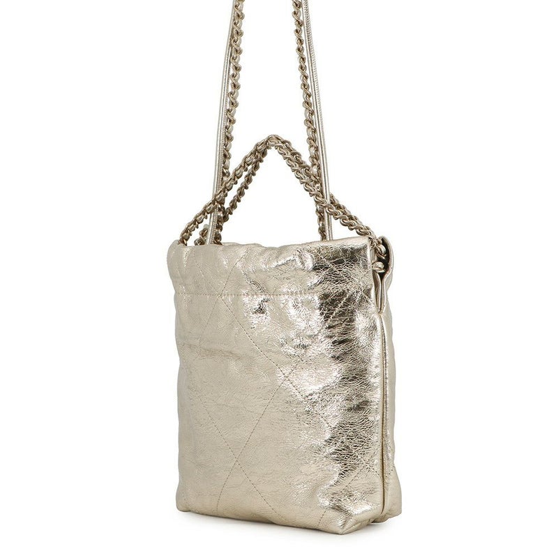 シャネル ハンドバッグ CHANEL 22 ミニ ココマーク メタリックカーフレザー AS3980 CHANEL 2way