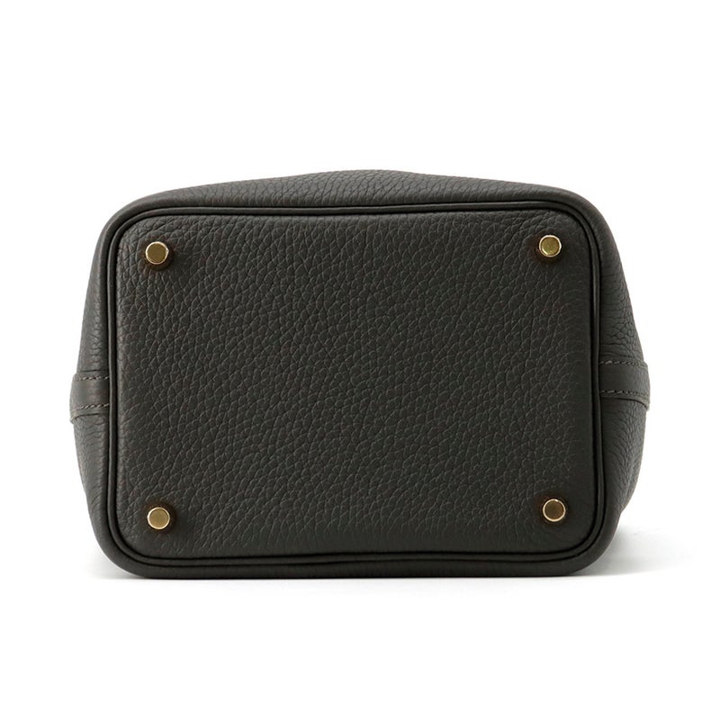 エルメス ハンドバッグ ピコタンロックPM ダークブロンズ/ゴールド金具 トリヨンクレマンス K刻印