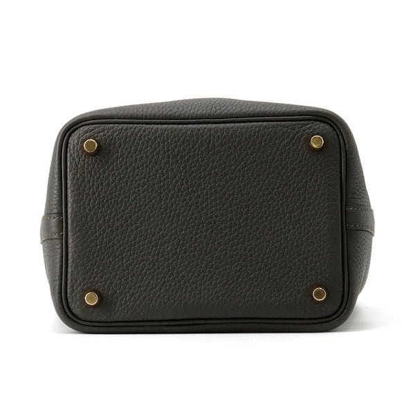 エルメス ハンドバッグ ピコタンロックPM ダークブロンズ/ゴールド金具 トリヨンクレマンス K刻印