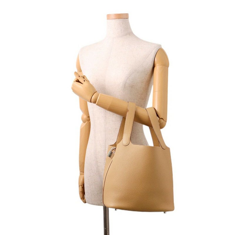 エルメス ハンドバッグ ピコタンロックMM ビスキュイ/シルバー金具 トリヨンクレマンス K刻印