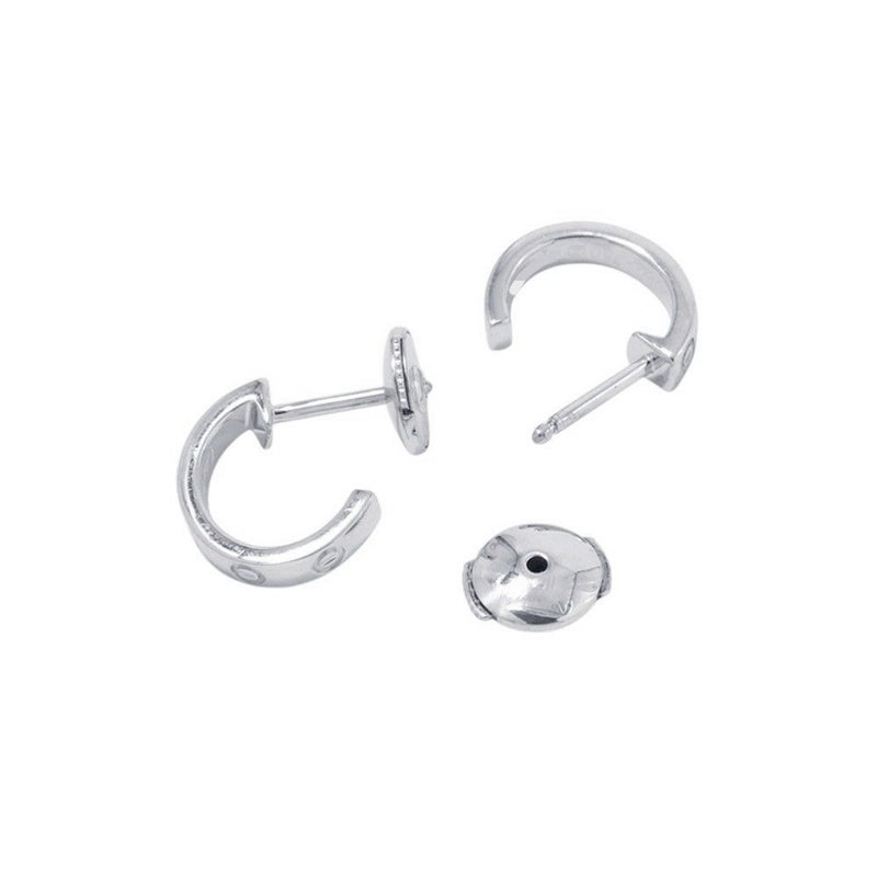 カルティエ ピアス ミニラブ フープ ピアス スモールモデル SM K18WGホワイトゴールド B8028900 Cartier ジュエリー